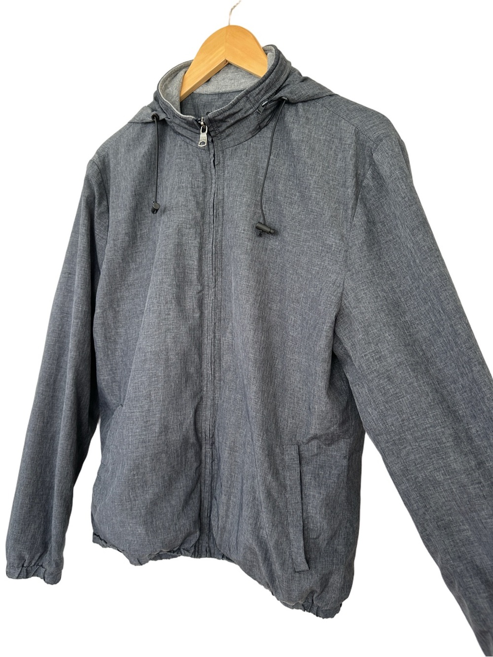 Banana Republic Grey Hooded Zip Jacket - Lightweight Outerwear